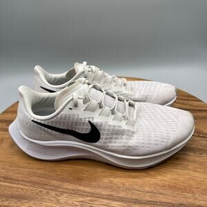Nike Air Zoom Pegasus 37 Shoes Womens 9 White Platinum Running Comfort Walking